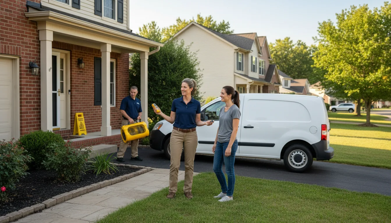 Residential water damage restoration in Alexis, IL